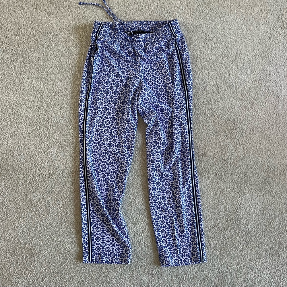 Talbot’s Blue Patterned Women's Pants Joggers • Stylish for work or loungewear